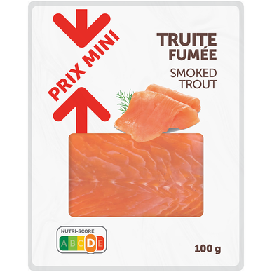 Truite fumée 100g - Prix mini