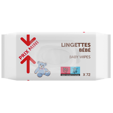 Lingettes bébé TAMI PRIX MINI x72