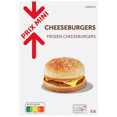 Cheeseburgers PRIX MINI, 6x125g