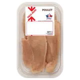 Escalope poulet blanc extra fines, PRIX MINI, France, barquette 400g
