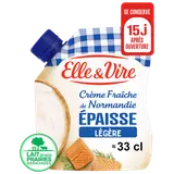 Crème fraîche épaisse légère 12% MG ELLE&VIRE - poche 33cl