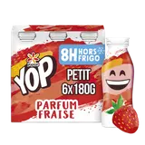 Yaourt à boire aromatisé fraise P'TIT YOP - 6x180g