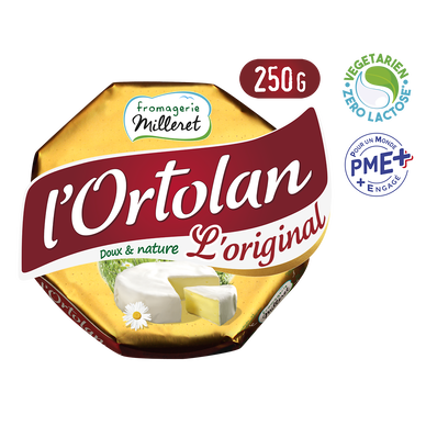 Fromage au lait pasteurisé L'Ortolan FROMAGERIE MILLERET 29%mg 250g