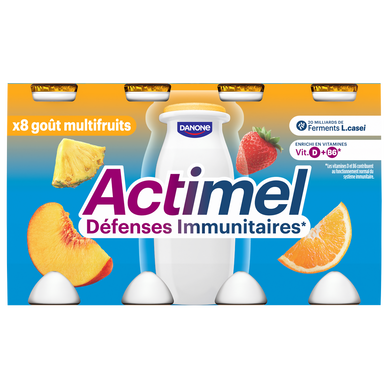Yaourt à boire multifruits ACTIMEL - 8x100g