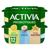 Yaourt citron vanille coco bifidus ACTIVIA - 12x125g