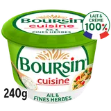 Fromage à cuisiner ail et fines herbes BOURSIN - Pot 240g