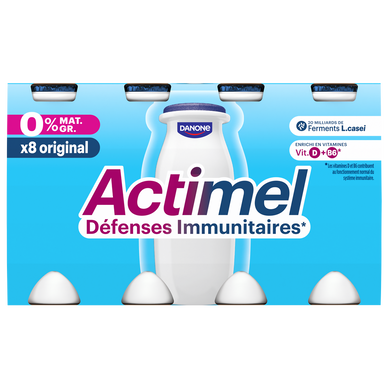 Yaourt à boire nature 0%mg ACTIMEL - 8x100g