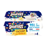 Yaourts arômatisés vanille billes chocolat SMARTIES - 4x120g