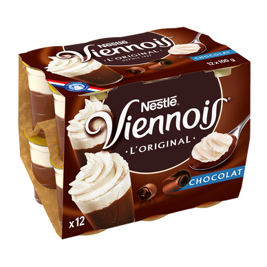 Liégeois au Chocolat VIENNOIS - 12 pots de 100g