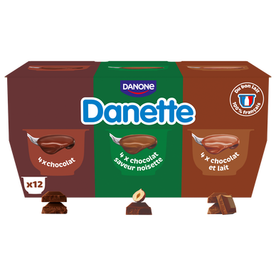 Crème dessert 3 chocolats DANETTE 12x115g