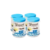 Yaourt aromatisé vanille MALO pot carton 4x125g