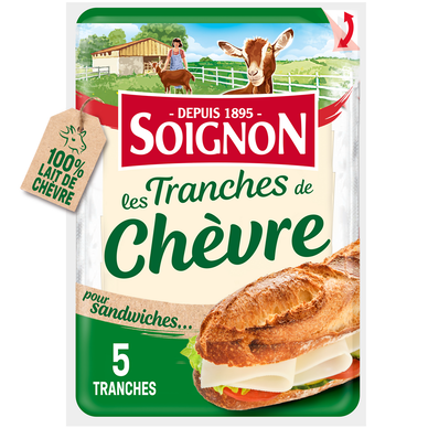 Fromage de chèvre SOIGNON - 5 tranches - 150g