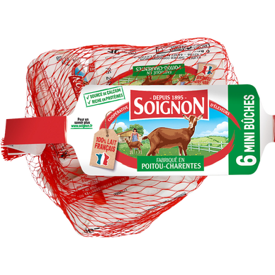 Fromage mini-bûches de chèvre SOIGNON - Filet 6x25g