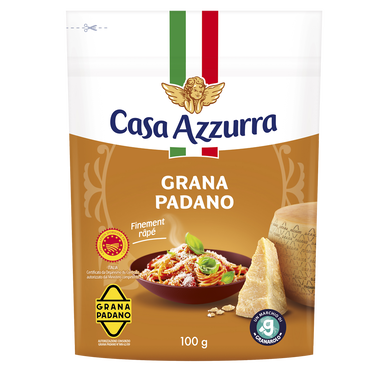 Grana Padano râpé AOP au lait cru de vache CASA AZZURRA - 100g