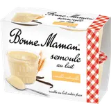 Semoule au lait à la vanille naturelle BONNE MAMAN  -  4 pots de 100g