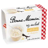 Riz au lait à la vanille naturelle BONNE MAMAN  -  4 pots de 100g