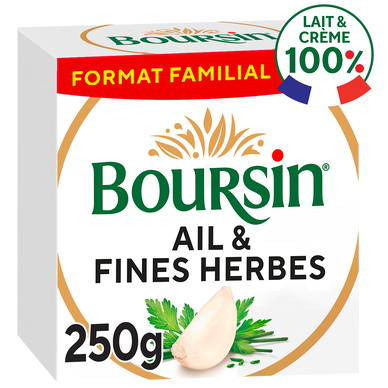 Fromage frais à tartiner Ail et fines herbes  BOURSIN - 250g