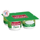 Fromage blanc au lait de chèvre nature SOIGNON - 4 pots de 100g