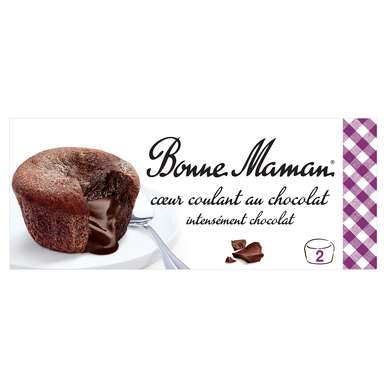 Dessert Coeur coulant chocolat BONNE MAMAN   -  2 pots de 80g