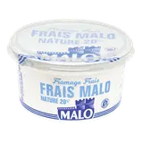 Fromage frais nature au lait pasteurisé MALO, 20%mg, 500g