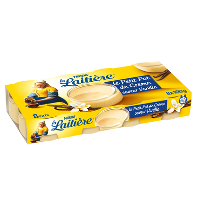 Crème dessert vanille Le Petit Pot de Crème LA LAITIERE - 8x100g