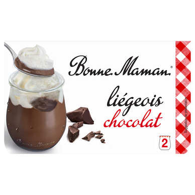Dessert liégeois chocolat BONNE MAMAN 2x105g
