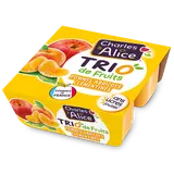 Compote Trio de fruits pomme abricot clémentines SSA CHARLES & ALICE4x100g