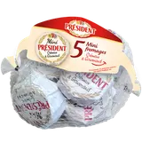 Minis fromages PRESIDENT Filet 5 portions 30g  - 150g