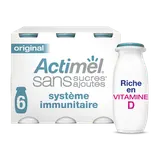 Yaourt à boire nature sans sucres ACTIMEL - 6x100g