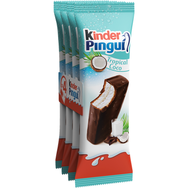 Goûter KINDER Pingui fourré lait et noix de coco x4 120g