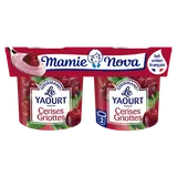 Yaourts Gourmand aux fruits Cerise Griotte MAMIE NOVA  -  2 pots de 150g