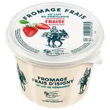 Fromage frais à la fraise, Isigny Sainte-Mère, pot de 500g