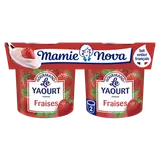 Yaourt Gourmand fraise MAMIE NOVA 2x150g