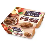 Dessert morceaux pommes châtaignes CHARLES & ALICE 4x97g