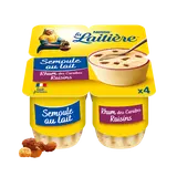 Semoule au lait rhum raisins LA LAITIERE - 4x115g