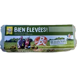 Oeufs Plein air Label rouge BIEN ELEVEES L'OEUF DE NOS VILLAGES - Boîte de 12