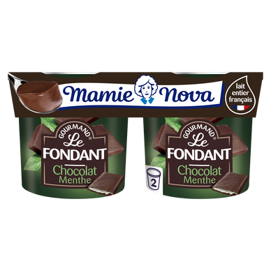 Dessert Fondant Chocolat Menthe MAMIE NOVA  -  2 pots de 150g