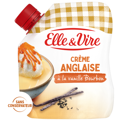 Crème anglaise à la vanille bourbon ELLE&VIRE - poche de 33cl