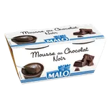 Mousse premium chocolat aux oeufs frais MALO 2x60g