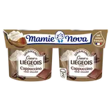 Dessert Liégeois Café Cappuccino Coeur Chocolat MAMIE NOVA  -  2 potsde 120g