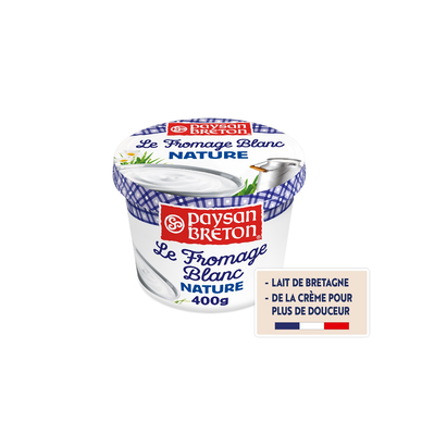 Fromage blanc nature 7.6%mg PAYSAN BRETON 400g