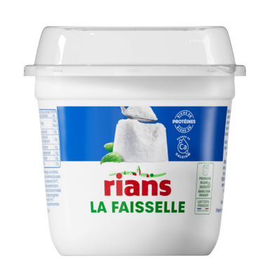 Fromage frais lait pasteurisé 4,5%MG La faisselle RIANS 500g