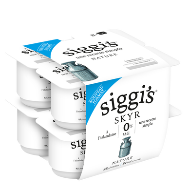 Skyr nature à l'Islandaise 0%mg SIGGI'S 8x100g