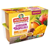 Compote évasion tropicale pomme mangue passion ANDROS 4x97g