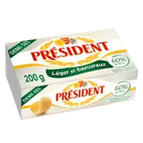 Beurre demi-sel à teneur réduite en matière grasse 60% PRESIDENTplaquette 200g