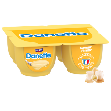 Crème dessert aromatisée vanille DANETTE 4x125g