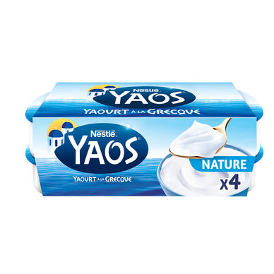 Yaourt à la grecque nature YAOS - 4x150g