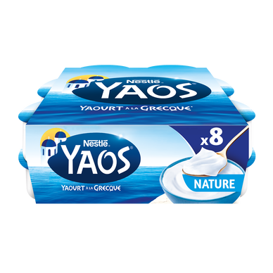 Yaourt à la grecque nature YAOS - 8x125g