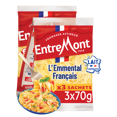 Fromage râpé Emmental ENTREMONT - 3X70g