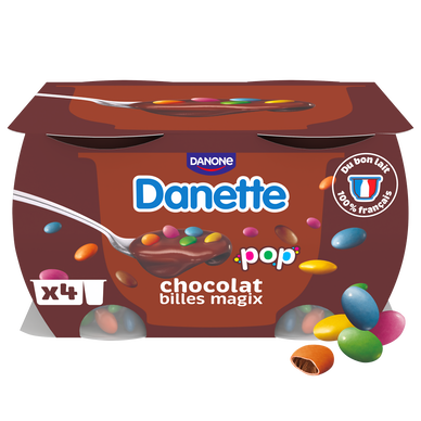 Crème dessert chocolat billes chocolat DANETTE - 4x120g